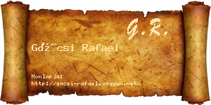 Gácsi Rafael névjegykártya